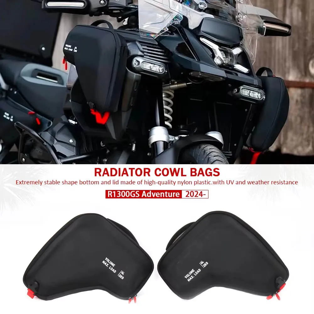

Для BMW R 1300 GS ADV R1300GSA R1300GS Adventure 2024-аксессуары для мотоциклов, обтекатель, левый и правый, сумки на капот радиатора, водонепроницаемые