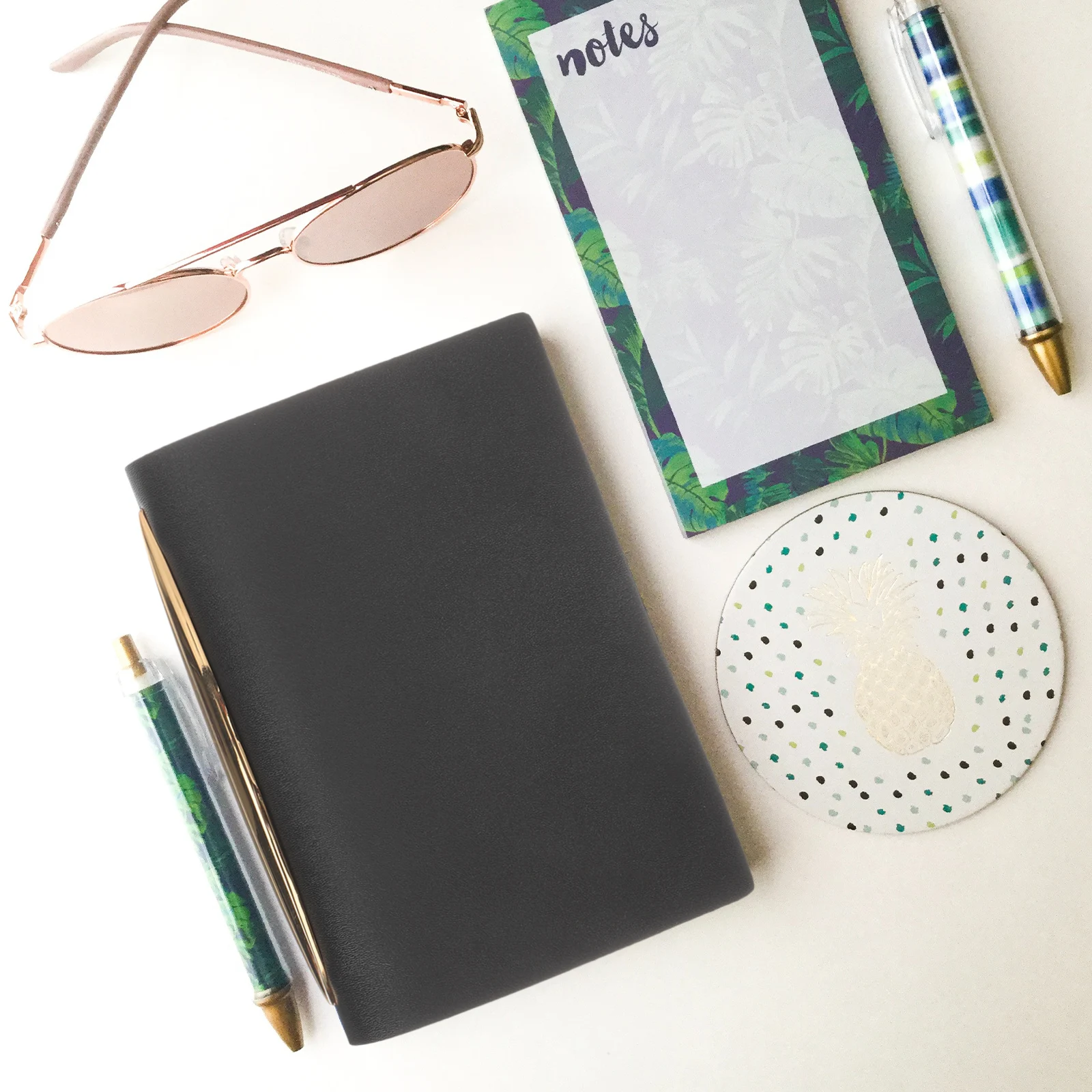 

Reusable 6 Ring Binder Notebook Cover PU Metal Clips Office Pink Cork Loose Leaf School Diary Customizable Inner Pages