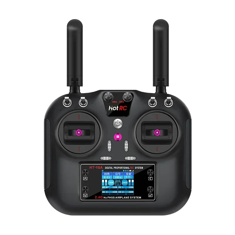 Hotrc HT-10A 10CH التحكم عن بعد الارسال F-08A F-10A 4/6/8/10CH استقبال ل RC طائرة بدون طيار كوادكوبتر سيارة قارب HT-8A