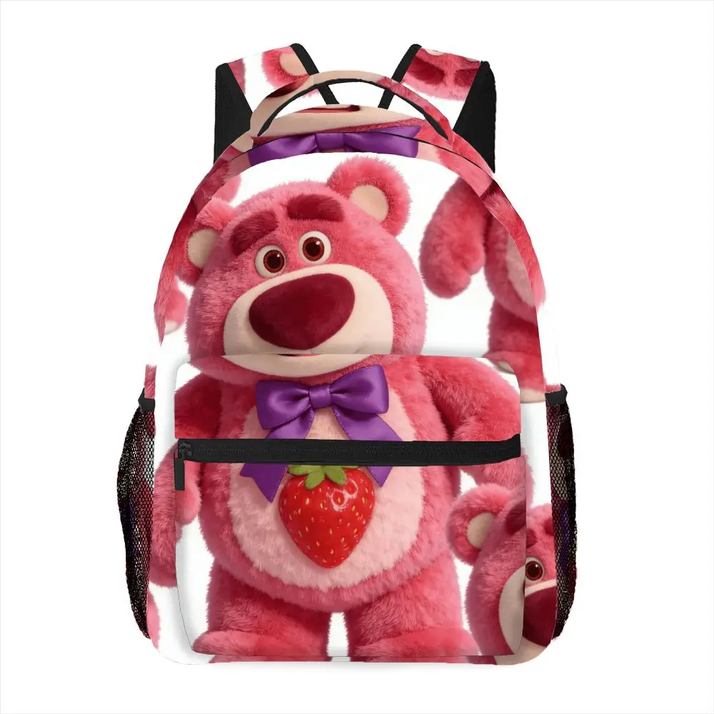 

1pc Toy Story Lotso theme Pattern Printed Backpack, adjustable shoulder strap, essential for daily commuting and leisure