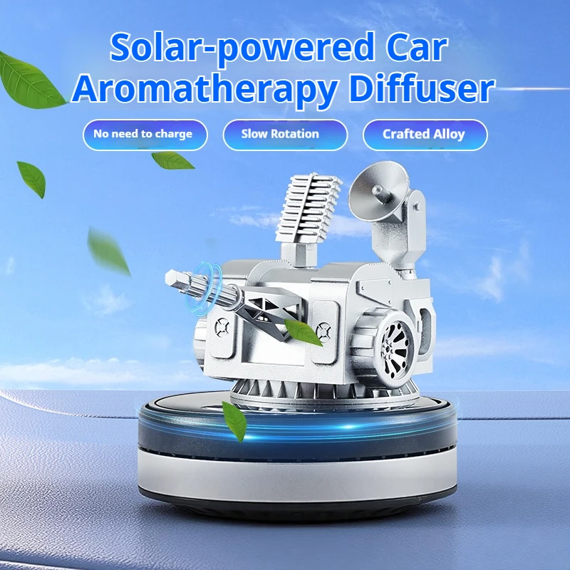 نسخة مطورة ستدوير البرميل مدفع دوار مثبت على السيارة يعمل بالطاقة الشمسية زينة عطر دوارة ممتعة للسيارة