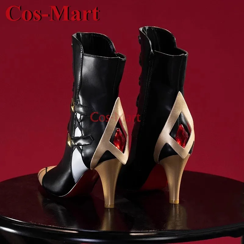 

Cos-Mart Game Genshin Impact Arlecchino/Furina/Clorinde Shoes Универсальные ботильоны на высоком каблуке для косплея, используемые для игры 4;v'5,f;6.j;8'