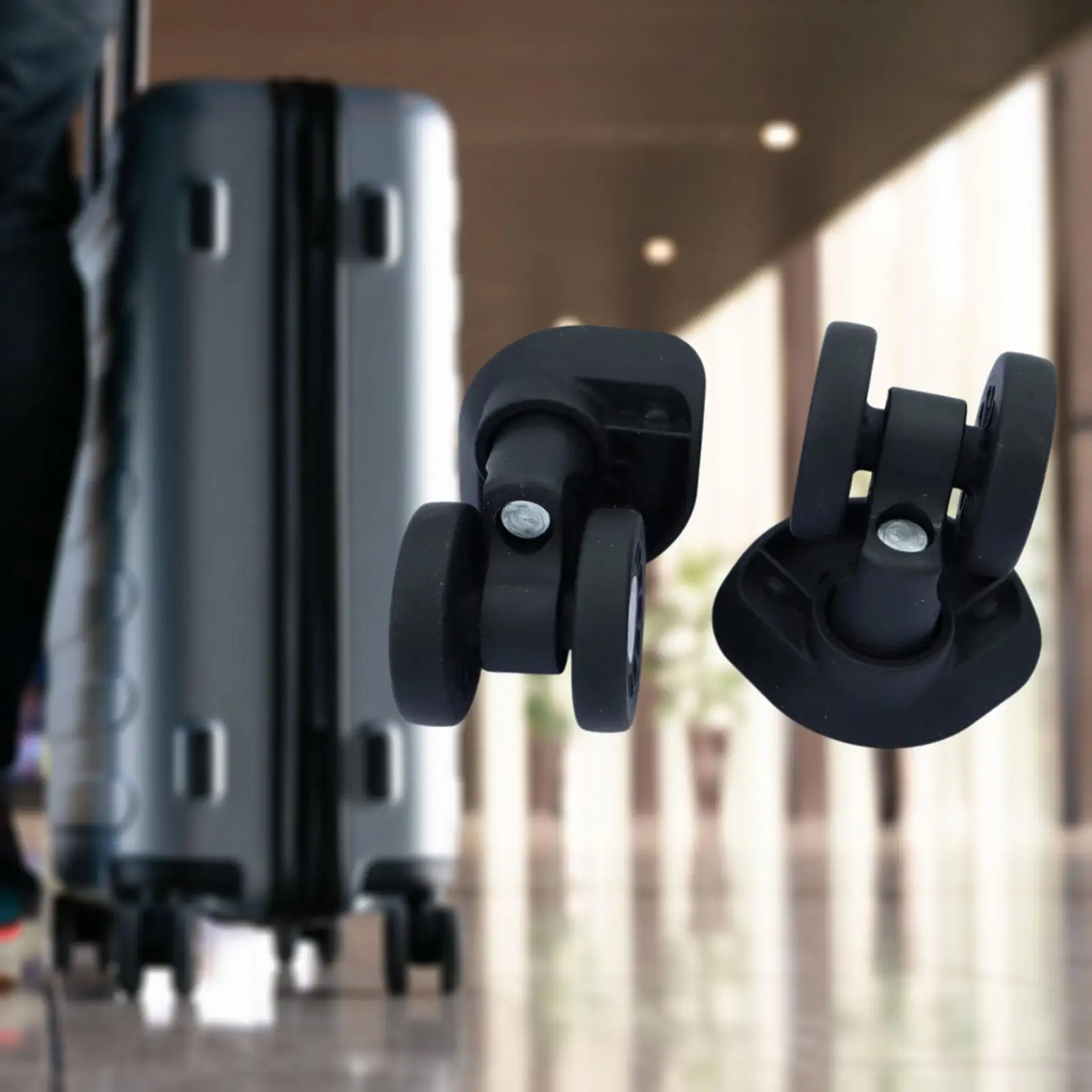 

2 Pieces Luggage Wheels Double Row Wear Resistant Low Noise Suitcase Casters
