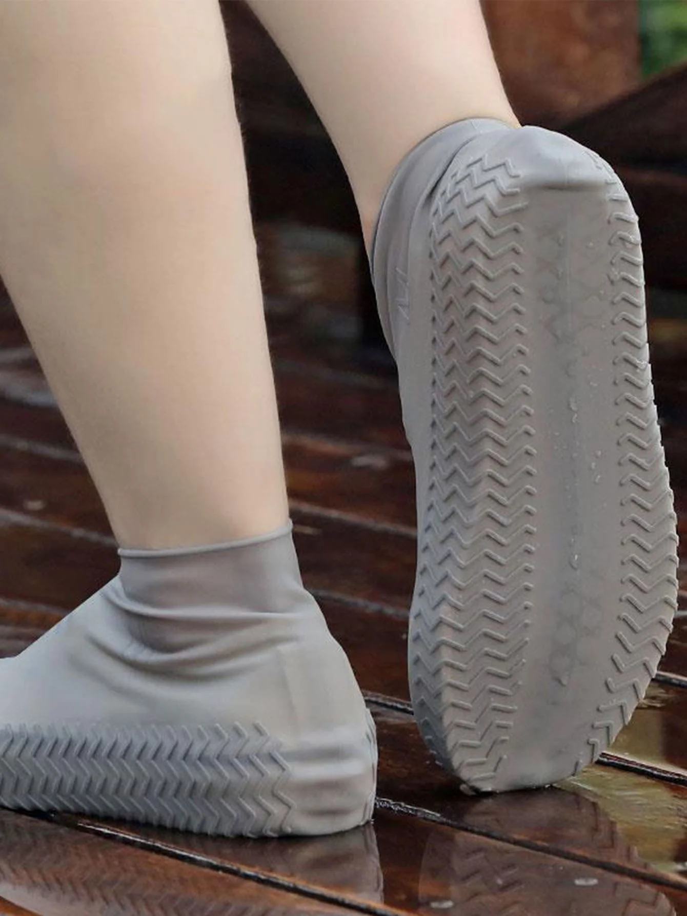 1 Paar wiederverwendbare Silikon-Schuhüberzüge, rutschfeste, verdickte und verschleißfeste Silikon-Schuhschoner für Männer und Frauen