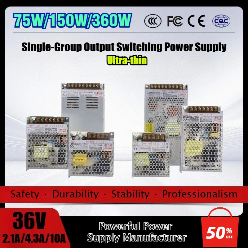 

36V DC Single-Group Output Switching Power Supply,For Control Strip Light and Display Cabinet Driver