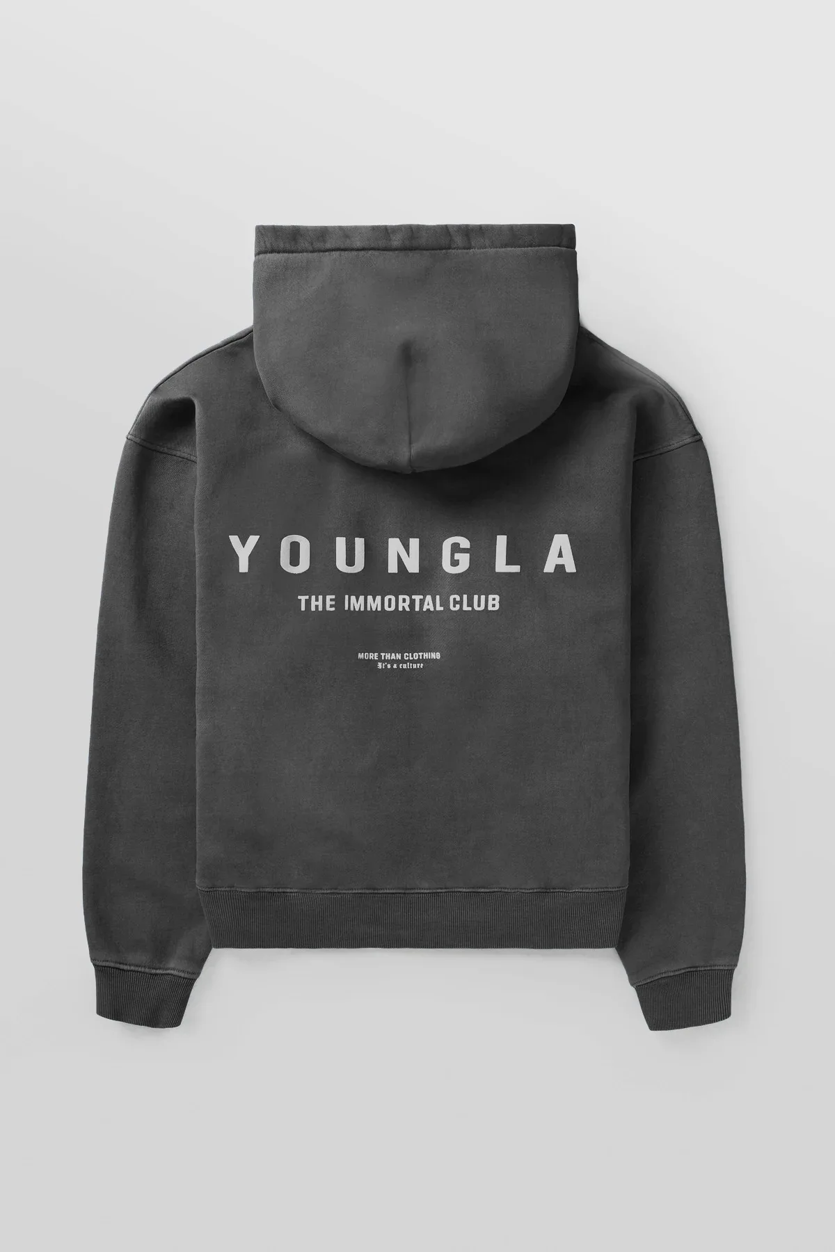 2024 new youngla men's oversized hoodie double-layer composite fabric printed jacket sports fitness sweatshirt