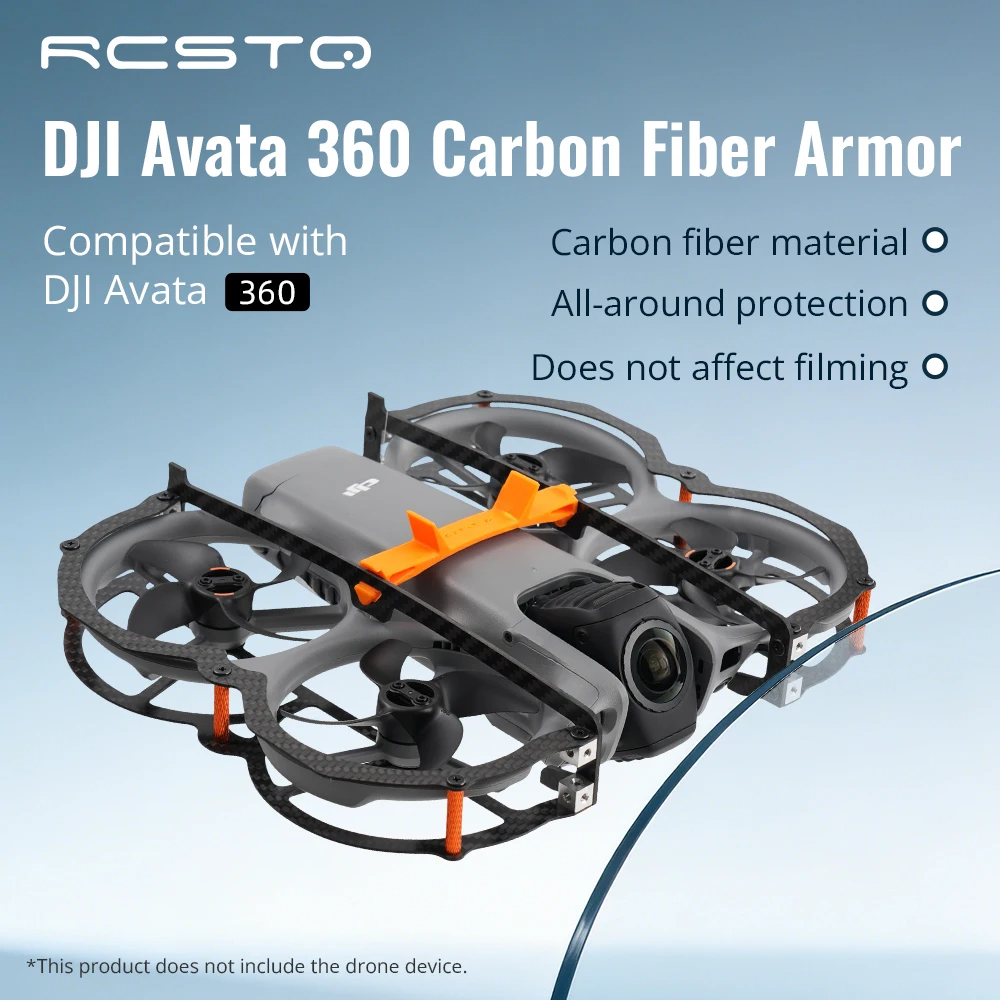 rcstq-カーボンファイバーアーマー-dji-avata-360-ドローンアクセサリー用レンズ保護カバー耐衝撃ハードシェル