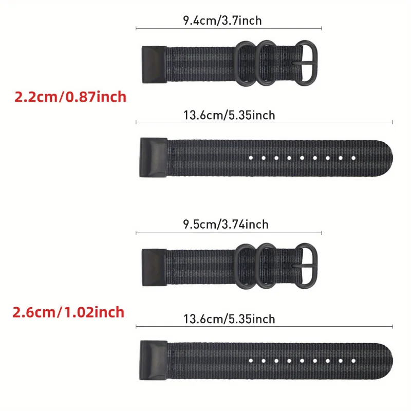 BUSKOZ Replacement Strap for Garmin Fenix 8/7X/6X Pro/5X/5X Plus/3 HR/Tactix Charlie 22/26mm Braided Nylon, Quick-Release