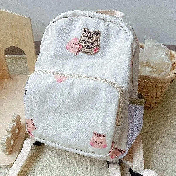 Bolsa de livros infantis para crianças, jardim de infância, mochila leve e anti-perda para meninos e meninas, Instagram coreano, peito B