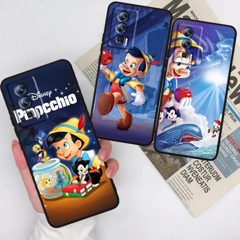 

Disney Pinocchio Cute For Xiaomi Redmi 9A 9C 9AT 10C 9 9T 10 12C 13C A3 12 K60 A1 K50 K40 5G Black Funda Phone Case
