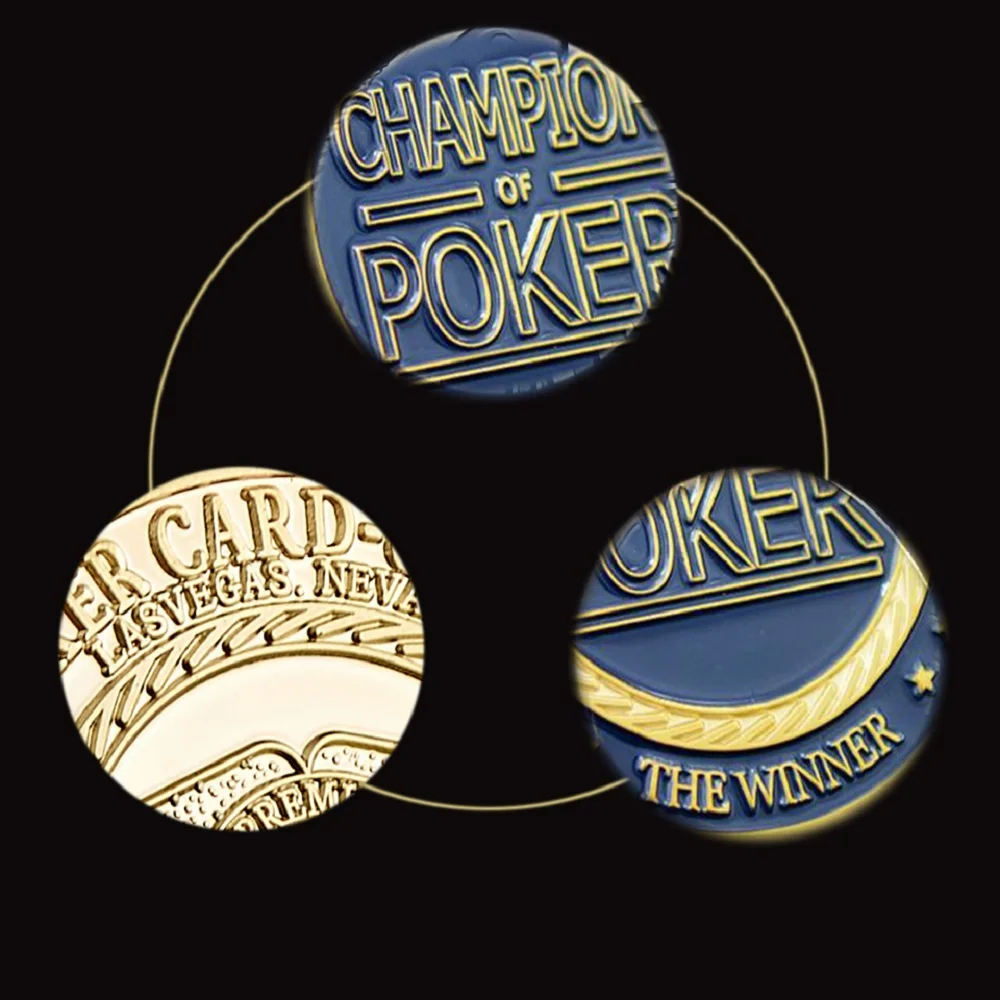 The Winter Champion Poker Gold Plated Coin Collection Poker Card Guard With Coin Capsule