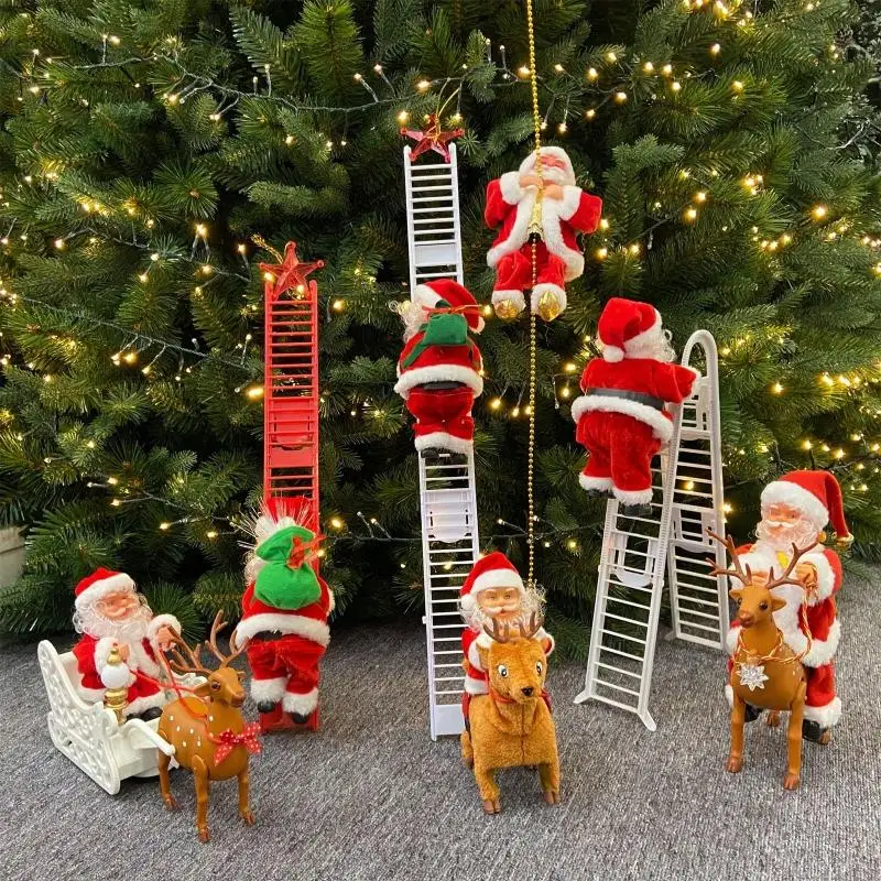 L9NB Electric Ladder for Doll Perfect for Hanging on Christmas Tree or Indoor and Out