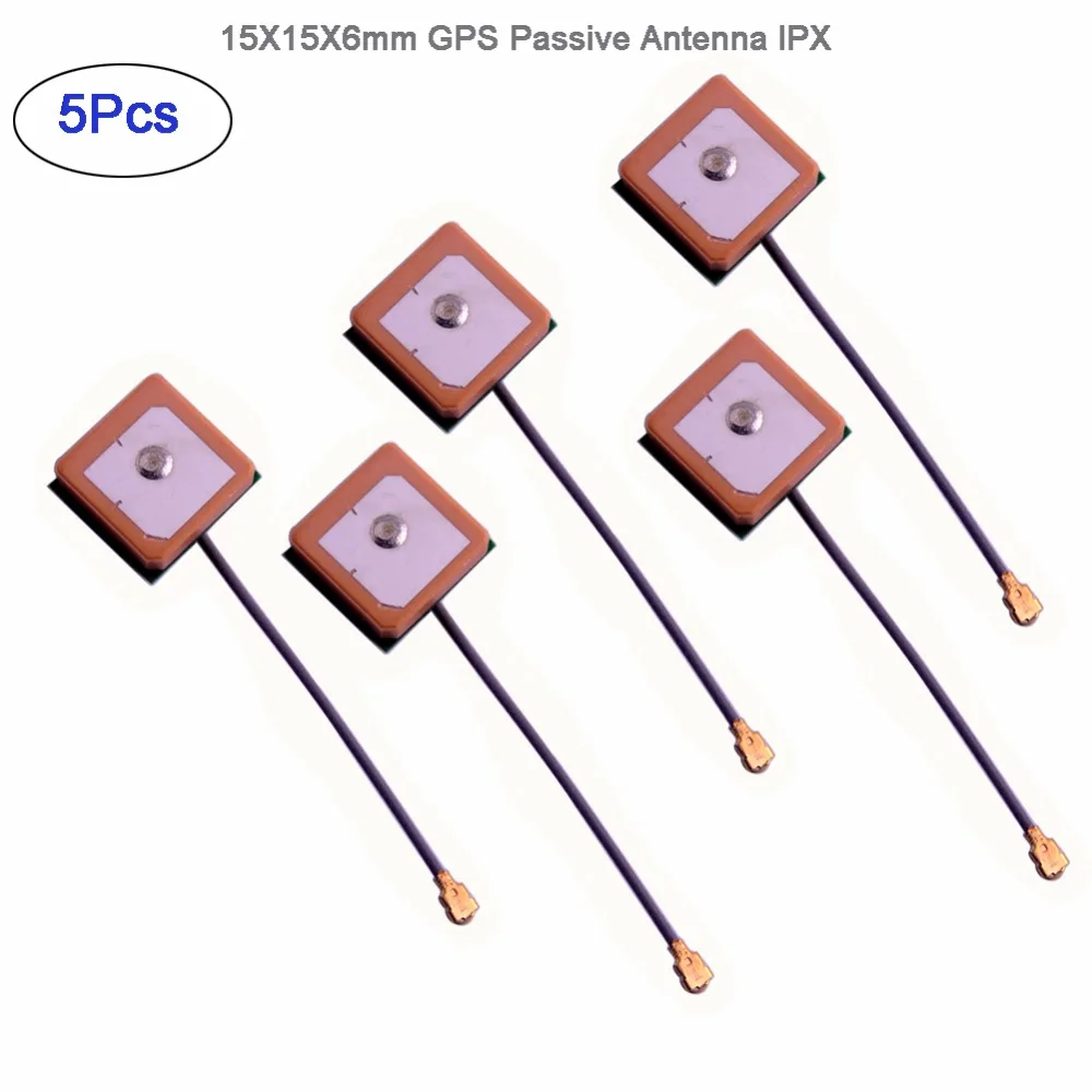 RCmall 5pcs/lot GPS Passive Antenna IPX 50ohms 1575.42MHZ for GPS Module 15X15X6mm