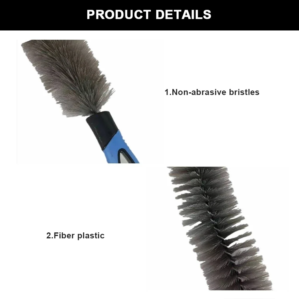 60cm Tire and Wheel Brush Car Cleaning Kit Wash Tool Brush Detailing Tyre Grille Engine Rim Brush Auto Cleaning Accessories