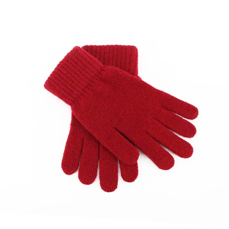 Spring and Autumn Warm Cycling Special Knitted Gloves for Women, Cold proof, Sports Simple Wool Gloves