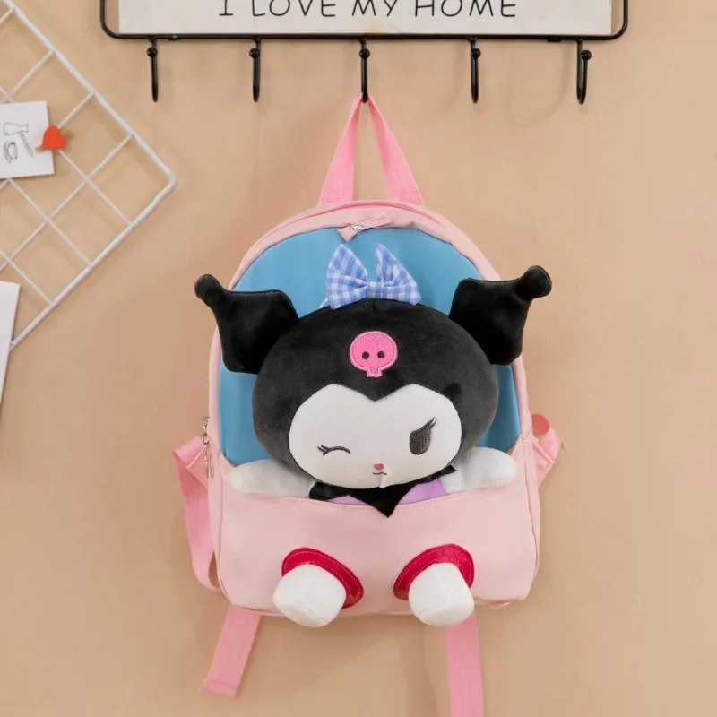 Sanrio Melody Cartoon mochila para crianças, moda bonito, claro M, mochilas escolares destacáveis