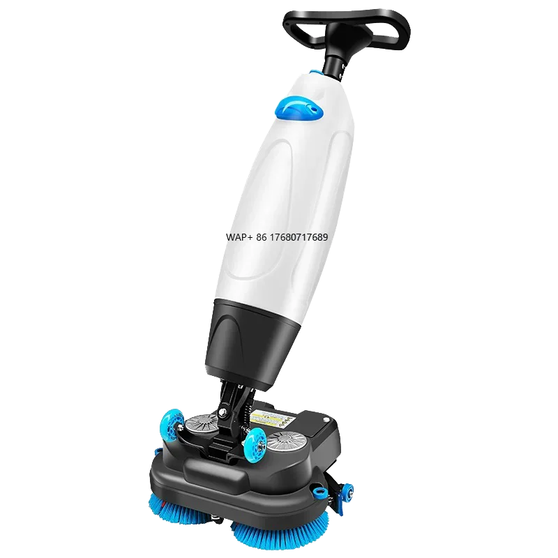 

Industrial cleaning equipment behind shopping mall mini floor scrubber cordless walking