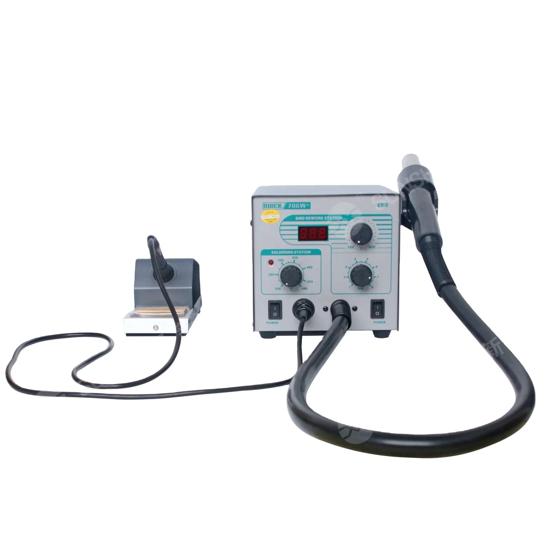 

QUICK 706W+ 2 in 1 rework station and soldering station mobile phone repair mother board repair hot air soldering station