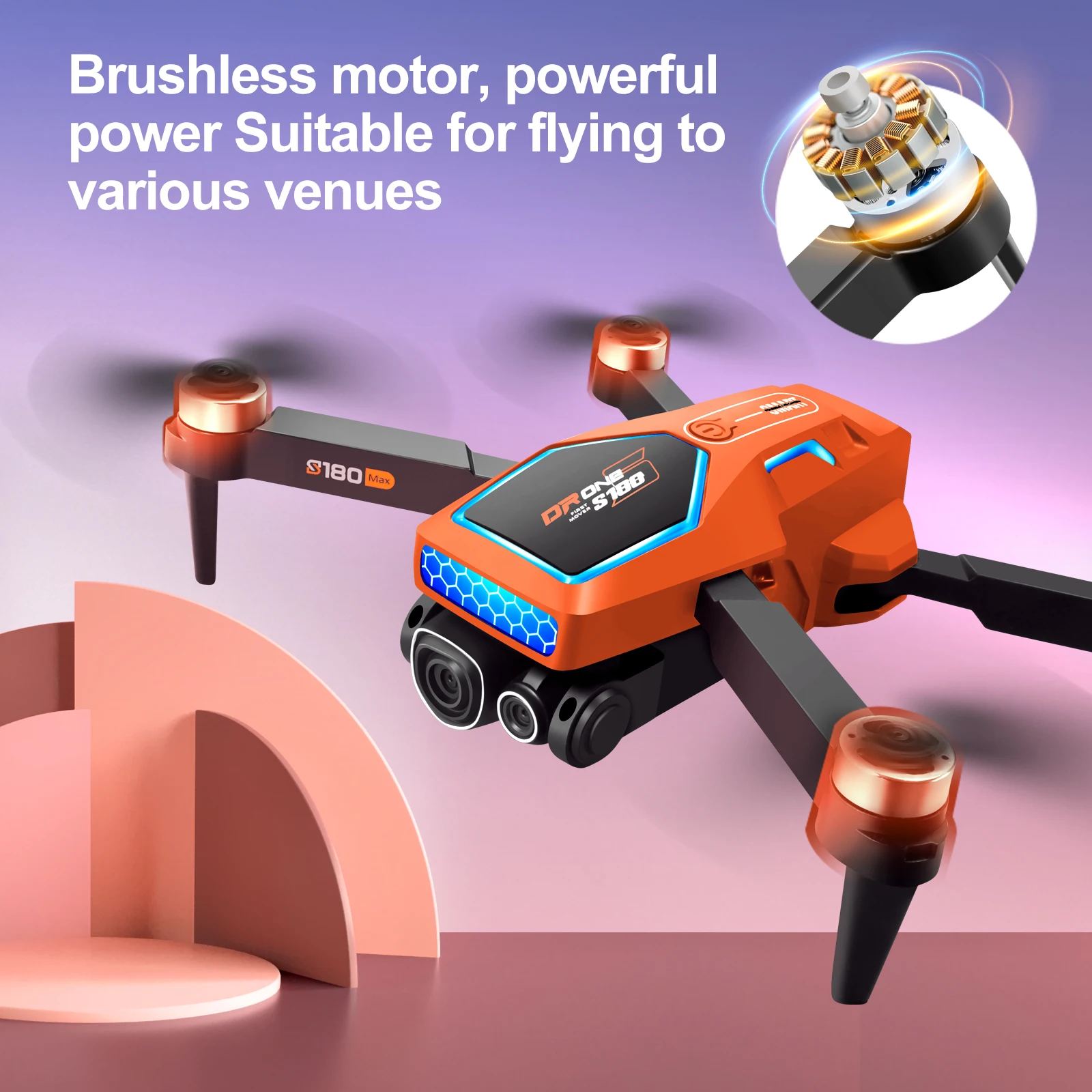 S180 RC Drone Dual Camera Obstacle Avoidance Remote Control UAV Optical Flow Positioning Aerial Photograph Quadcopter Kid Toy