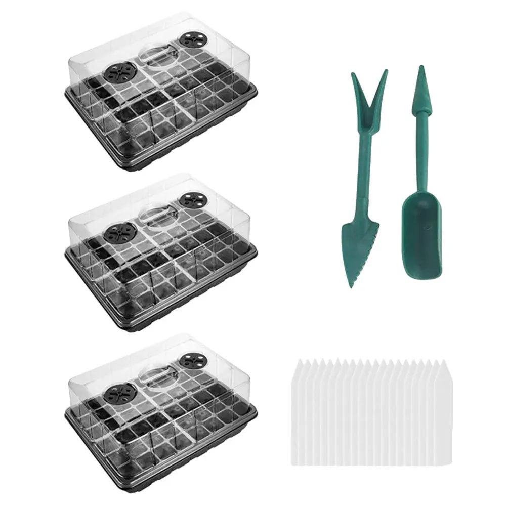 

1 Set 24-Hole Plant Germination Box Premium Pp Plastic Nursery Sowing Tray For Wheat Grass Radish Sprouting Multi-Hole Growing