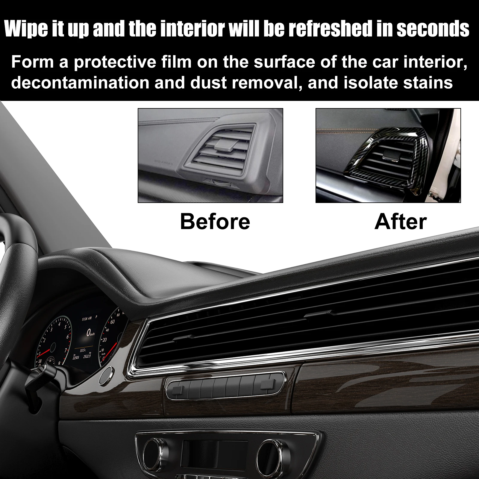 Plastics Parts Crystal Coating Plastics Trim Restorer For Cars Maintenance Agent Durable Car Plastics Restorer Sponge Waterproof image 4