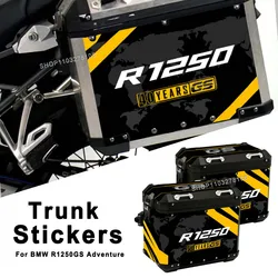 Motorcycle Aluminum Box Sticker Caser Waterproof Box Decal For BMW Panniers 40 GS R1250GS R1200GS ADV Triple Black 2023