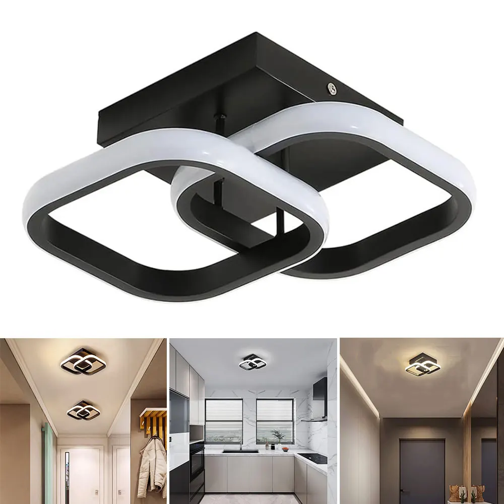 

LED Ceiling Light Modern Lighting Fixtures Warm White Flush Mount Square Ceiling Lamp for Kitchen Loft Aisle Hallway Balcony