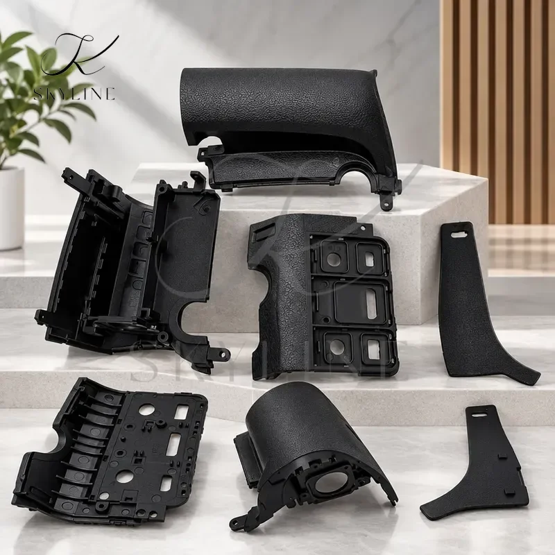 3pcs Set For Nikon D7100 D7200 Camera Repair Housing With Hand Grip Side Shell Thumb Rubber Replacement Parts