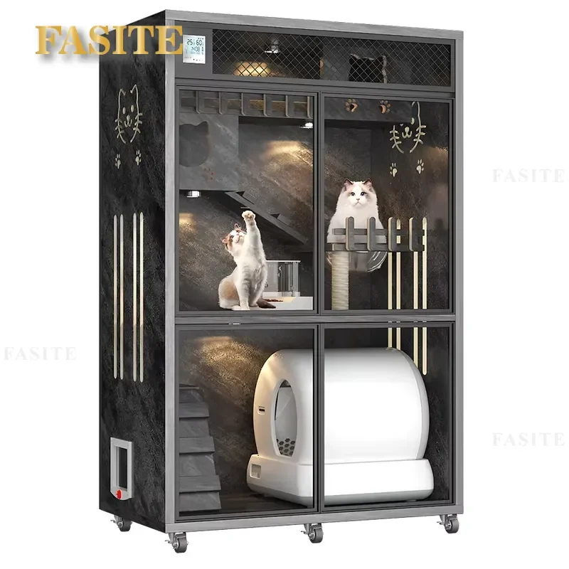 For Cat Multi Layer Solid Wood Villa Breathable Ventilation Indoor House Durable Wooden Cage Modern Luxury Furniture