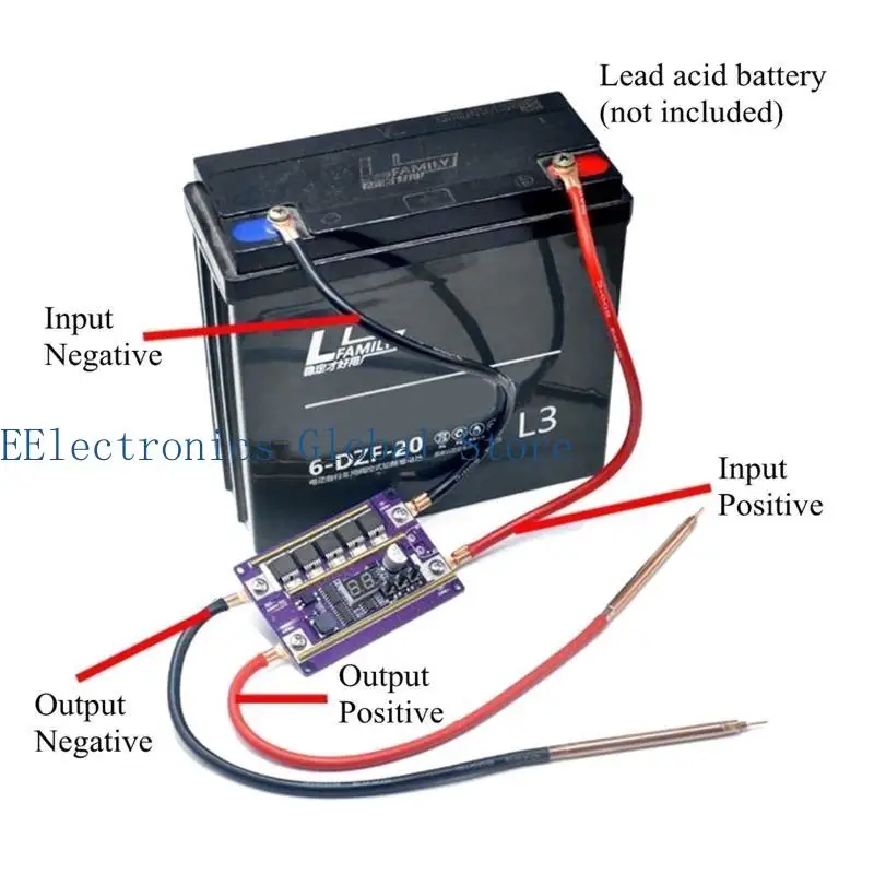 462B Mini Spot Welding Machine 99 Gears of Power Adjustable Control Board for 18650 17490 Battery 0.05-0.3mm Nickel Sheet