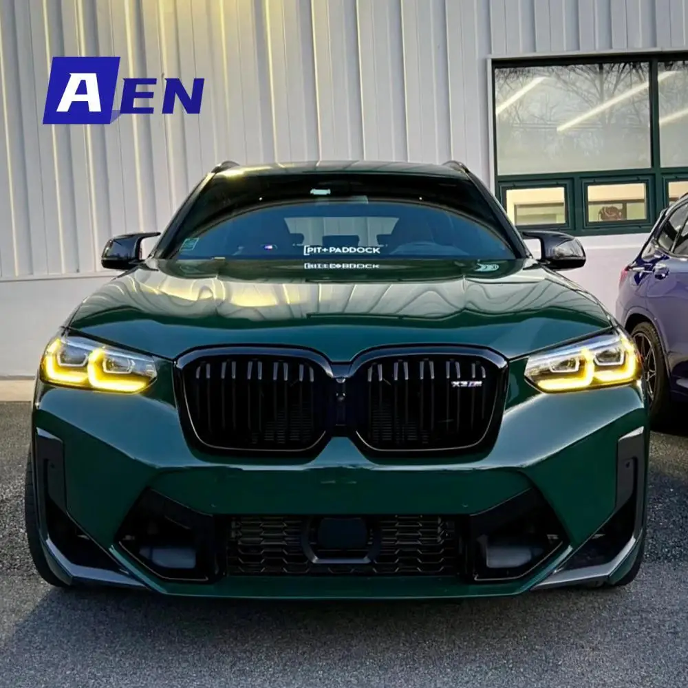 CSL żółte Angel Eye DRL deski LED do 2022 2023 BMW X3 X3M G01 X4 X4M G02 F97 LCI niebieskie czerwone światło do jazdy dziennej