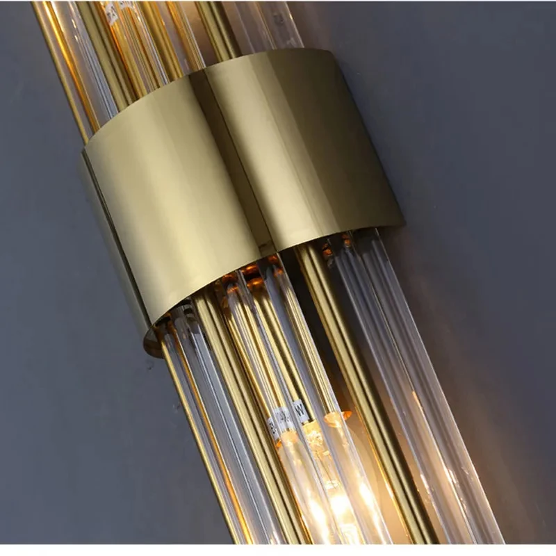 Imagem -02 - Modern Led Gold Wall Light Iluminação Interior Wall Sconce Home Decor Sala de Estar Quarto Cabeceira Escadas Luxo