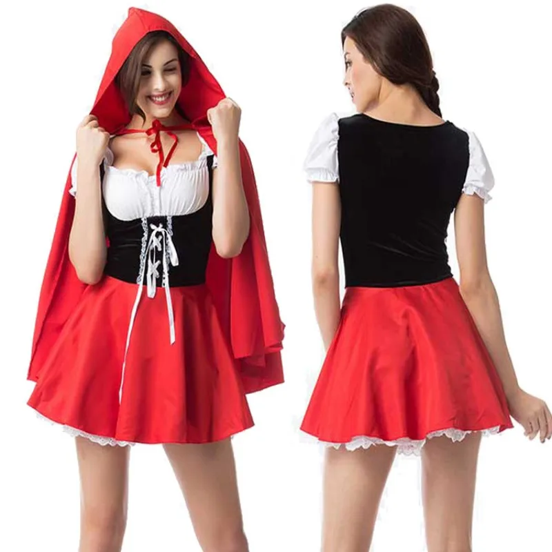 Déguisement de Princesse du Petit Chaperon Rouge pour Femme Adulte, Déguisement d'Halloween