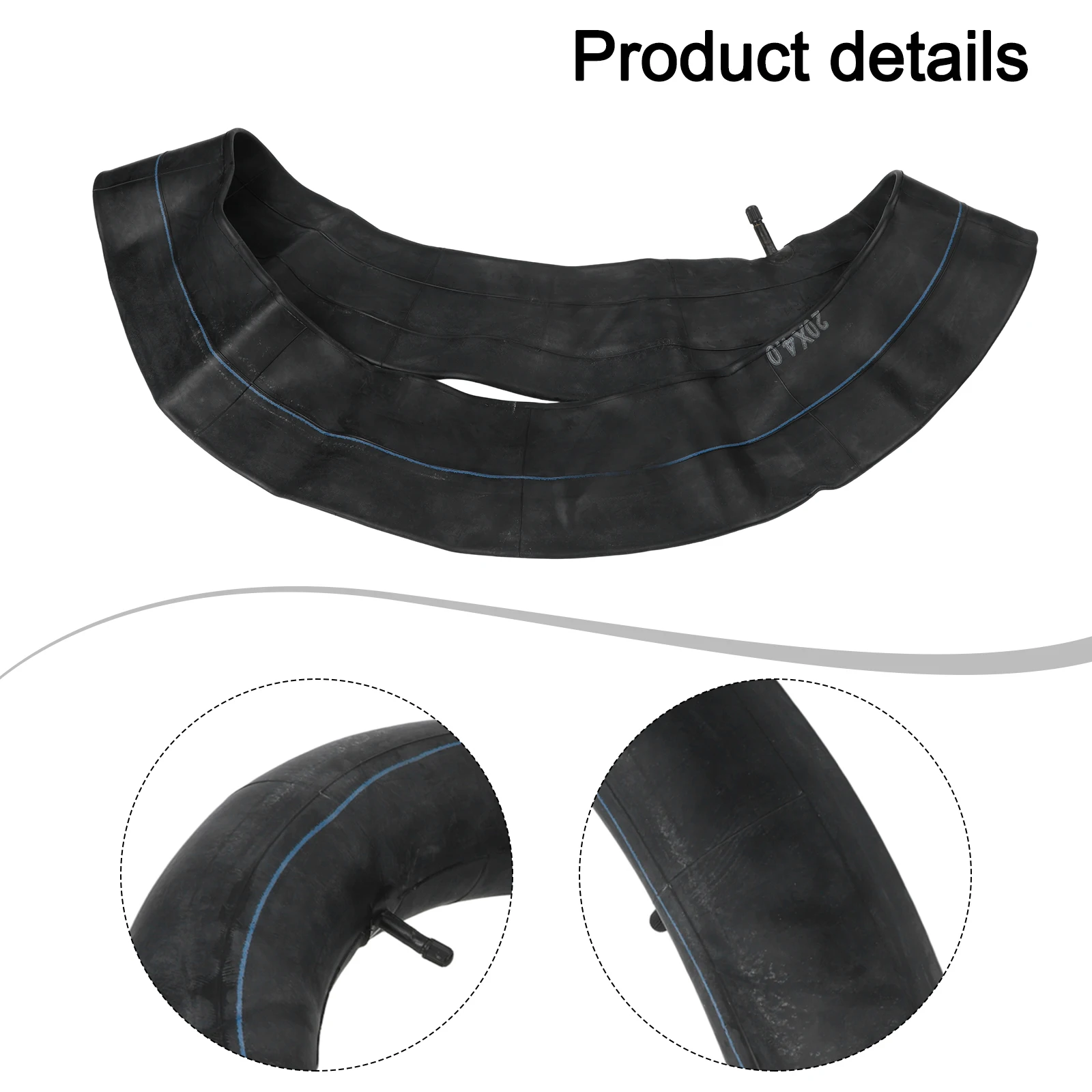 

Внутренняя трубка шины, внутренняя трубка 20*4 дюйма, квадроциклы, велосипед 20*4 дюйма, аксессуары для велосипедов, черная компактная замена