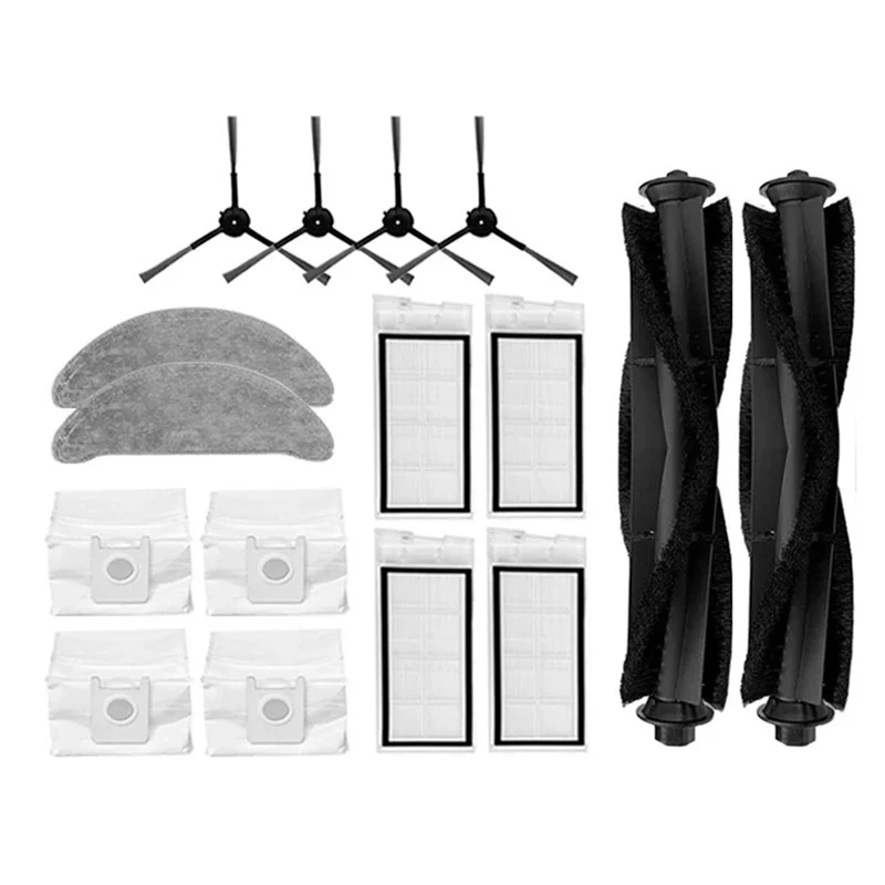 Filtro de bolsas de polvo para Xiaomi Roidmi Eve Plus, paño de mopa, Cepillo Lateral principal, Robot aspirador