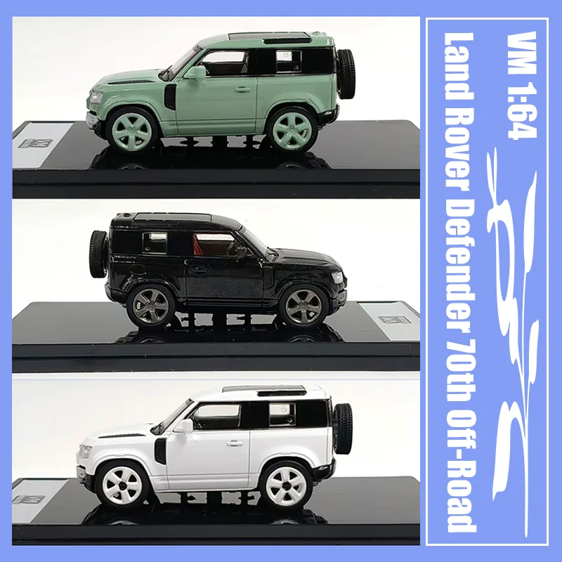 VM 1:64 Land Rover Defender 70th Off-Road Alloy Simulation Car Model Collection Display Toy Gift Static Pendants