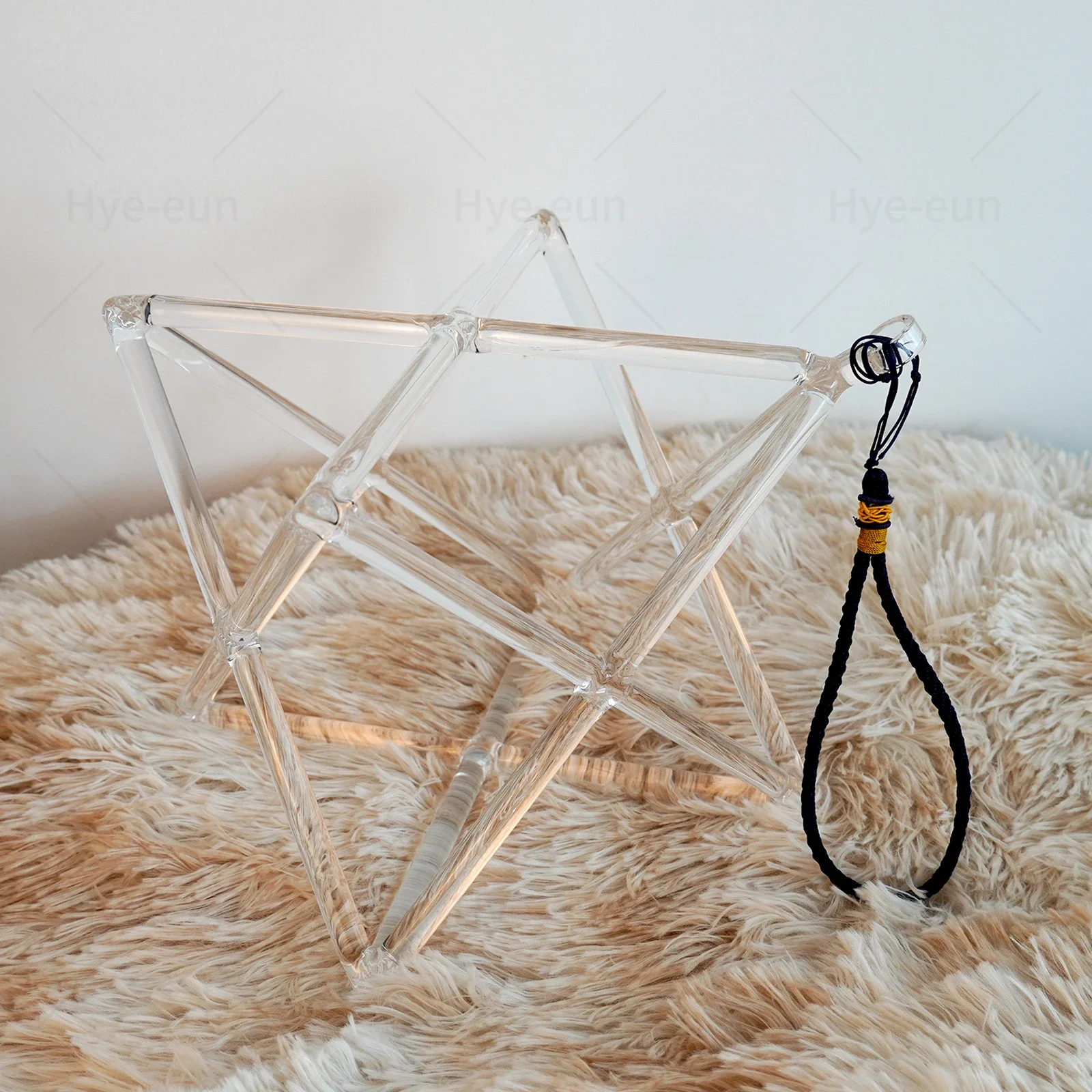 STAR LINKUP 8 inch Clear Merkaba Crystal Singing Pyramid for Sound Healing with  Bag