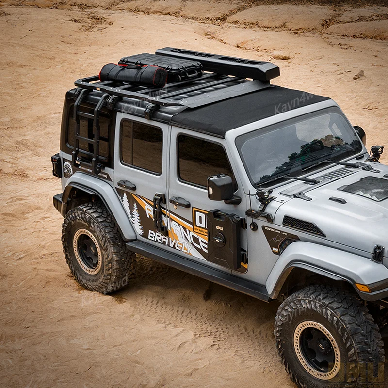 ملحقات خارجية للطرق الوعرة 4x4 سلسلة OMU Genesis سلم جانبي للنافذة الخلفية من الألومنيوم لعام 2018 + Jeep Wrangler JL & Gladiator JT #6