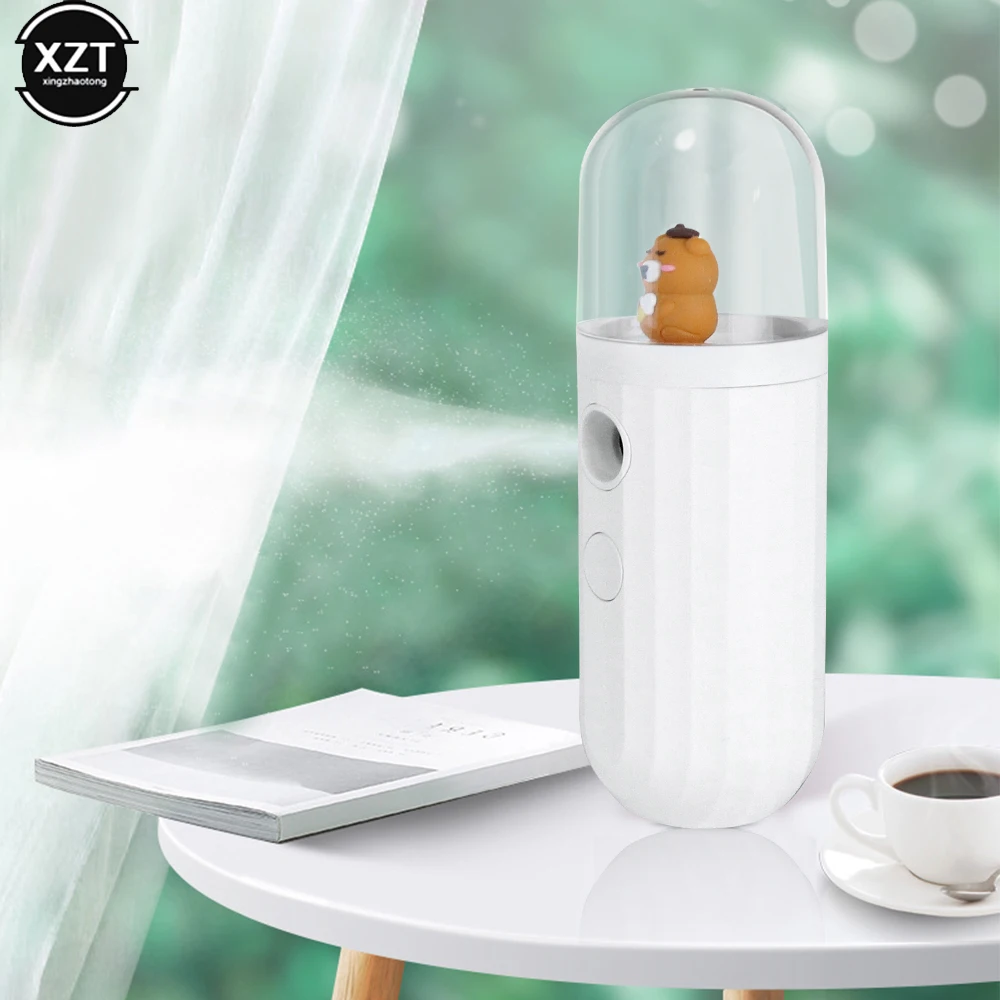 

Portable Cute Bear Air Humidifier USB Rechargable Handheld Smart Water Mist Maker Mini Steamed Face Aromatherapy Humidifier