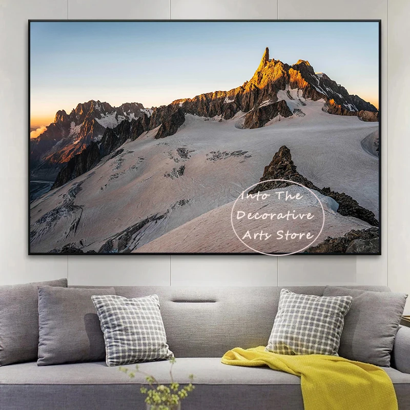 المناظر الطبيعية جبل جبال ايفرست ريشاو جينشان وإريهاي بحيرة الفن الملصقات قماش لوحات صور فنية للجدران ديكور المنزل