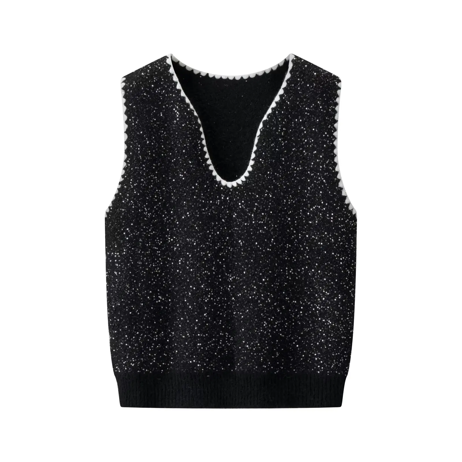 Ceco de Punto para Mujer, Nuevo Estilo Otoñal, Diseño Versátil, Estilo Casual para el Trabajo, Cuello Redondo, Blusa de Fi...