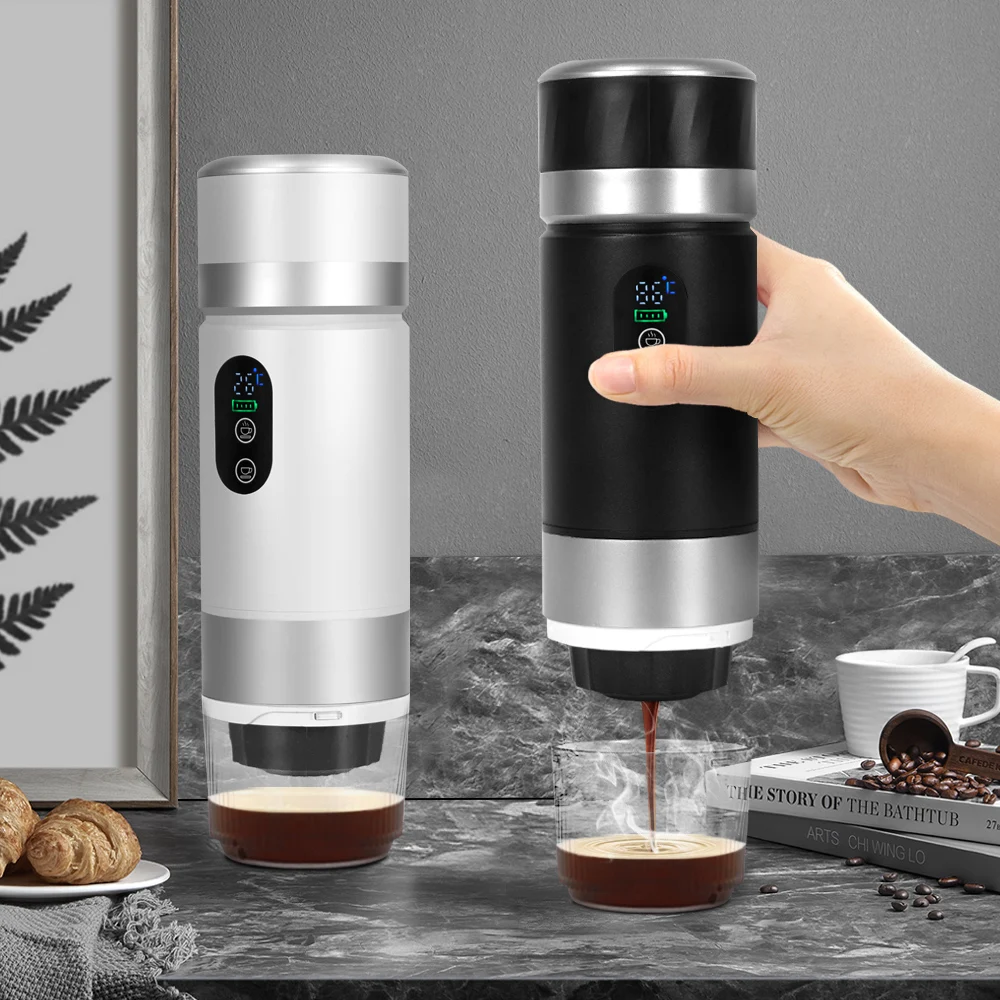 

Electric Portable Automatic Espresso Machine 7500mAh Battery USB-C Rechargeable Cold Brew Self-Cleaning Function Outdoor Camping