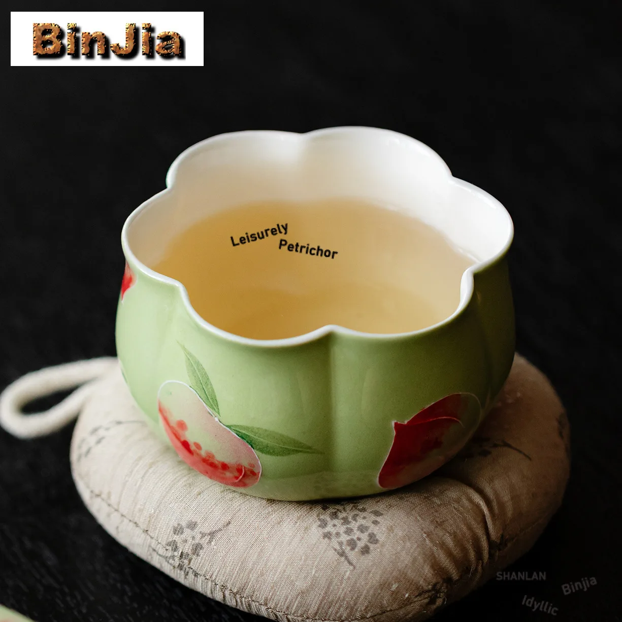 150ml Hand-painted Peach Flower Mouth Teacup Ancient Tea Bowl Set of Cups Tea-tasting Smelling Cup Jianzhan Master Cups Cafes