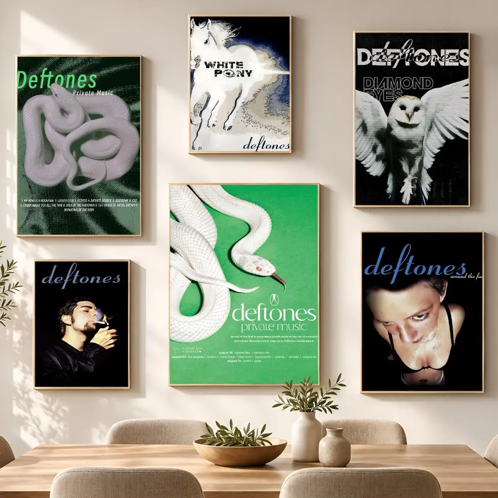 Music Artist Iconic Famous Deftones Poster PP Self Adhesive Aesthetic Room Decor Bedroom Dorm Gaming Room Home Decoration Gift
