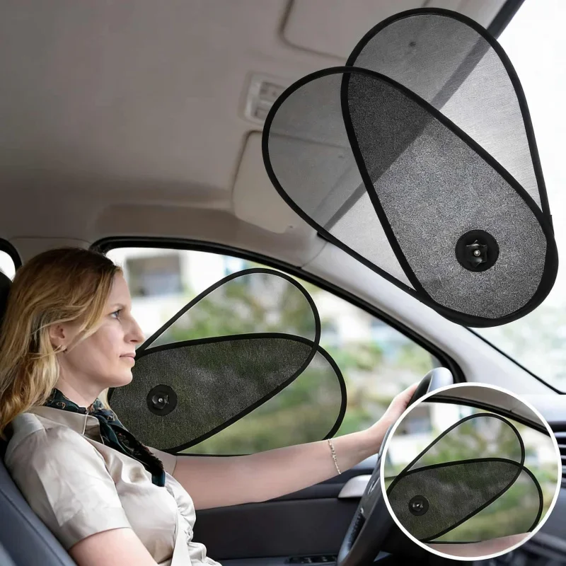 1pc Car Side Shade,Telescopic Design, Heat Insulation Sun Blocker for All Cars,without Blocking Vision,for Travel/Home/Car Use