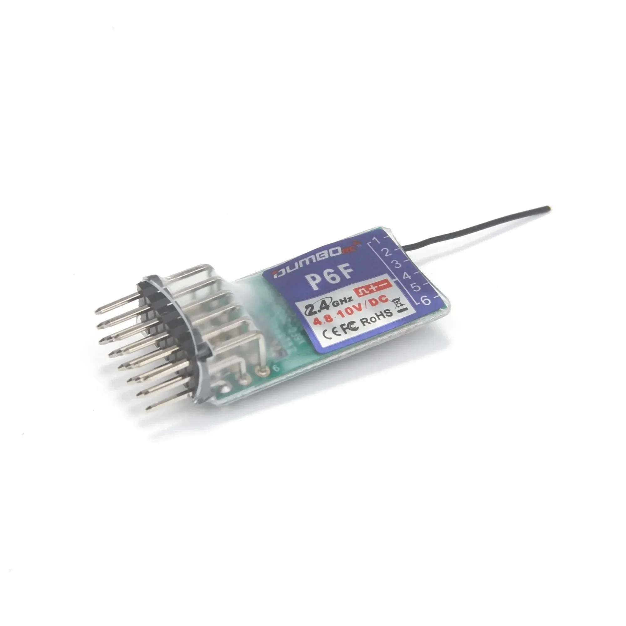 DUMBORC P6F Mini Receiver 6CH 2.4GHz RX for RC Transmitter X4 X5 X6 DDF350 X6PM-350 Remote Control Car Boat Tank Model Toy