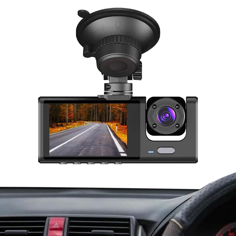 3 Channel Dash Cam For Car Camera Video Recorder Dashcam DVRs Car Rear View Camera G-Sensor Cycle Recording Parking Monitor