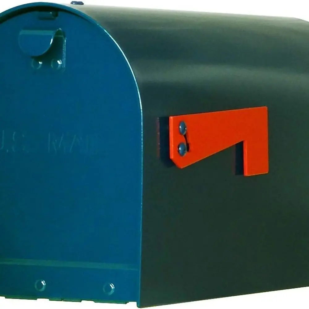 

Blue Aluminum SCR-1016A Curbside Post Mount Mailbox - Lite Rigby Style