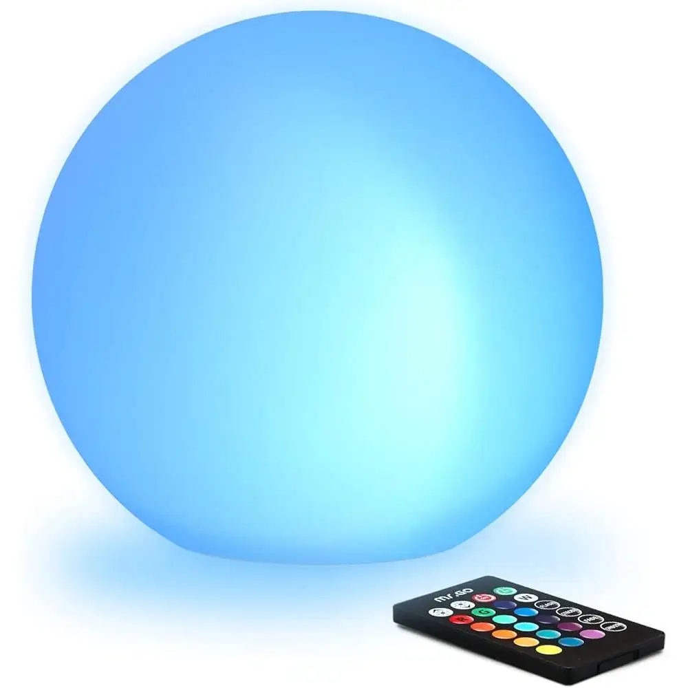 Ultra-Fun LED Glowing Ball Light Remote Control RGB Color Changing Mood Lamp 16 Colors 8 Brightness 4 Lighting Modes Portable