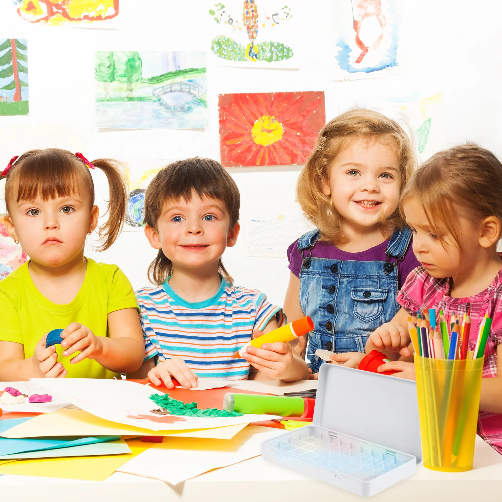 Watercolor Paint Box Tin Empty Pan Palette Portable Storage Case Metal Boxes Pots